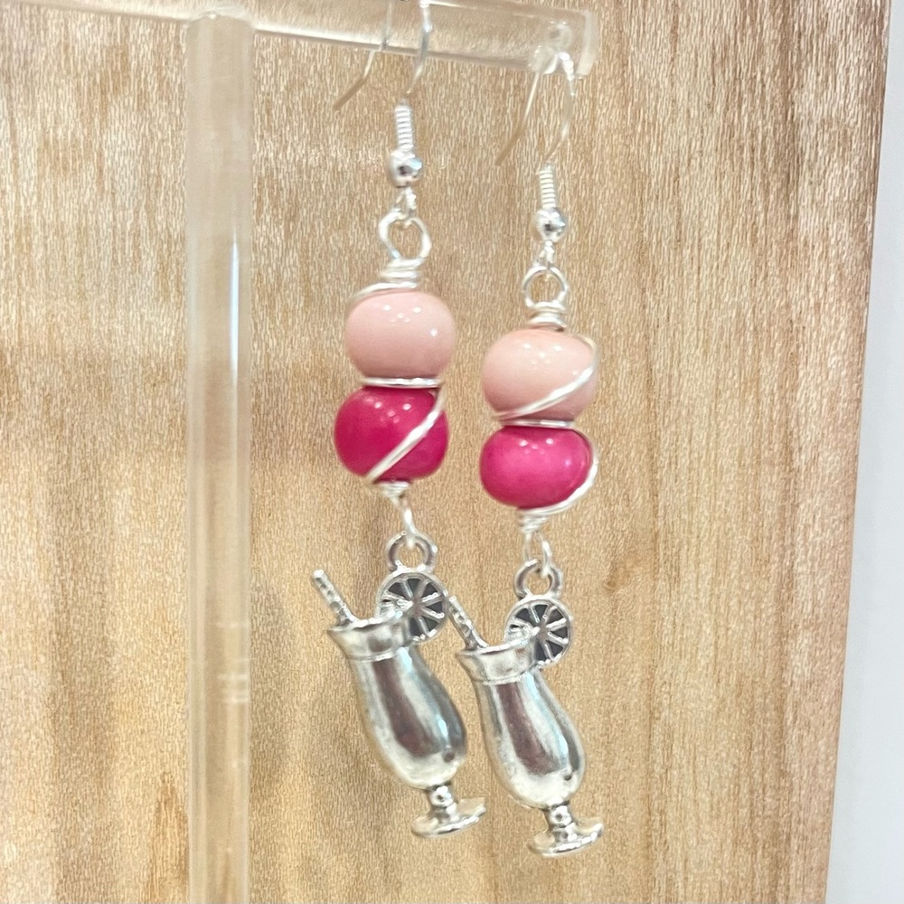 TAGUA EARRINGS Artisan Handmade Tagua colorful unique statement jewelry cocktail